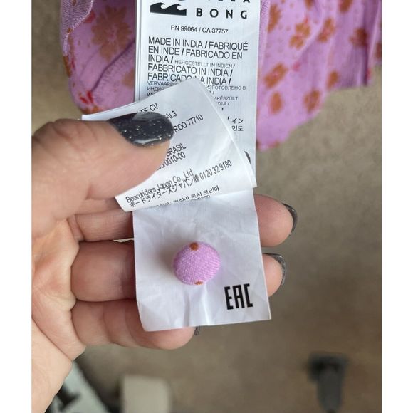 Billabong Heartland Long sleeve Mini Dress - Size XS - Multicolored - Picture 8 of 10